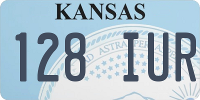 KS license plate 128IUR