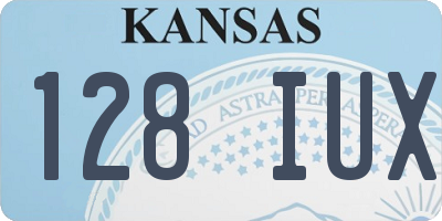 KS license plate 128IUX