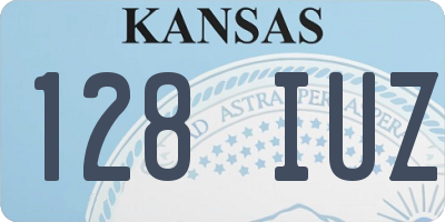 KS license plate 128IUZ
