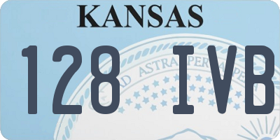 KS license plate 128IVB