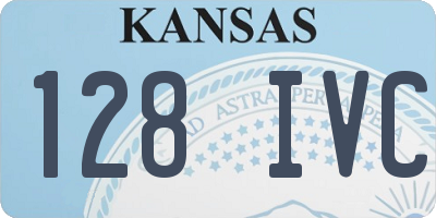 KS license plate 128IVC