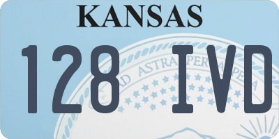KS license plate 128IVD
