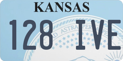 KS license plate 128IVE