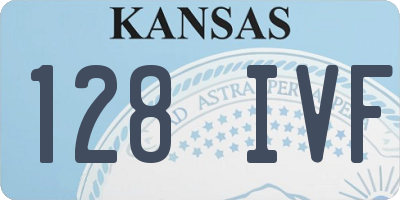 KS license plate 128IVF