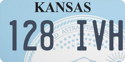 KS license plate 128IVH