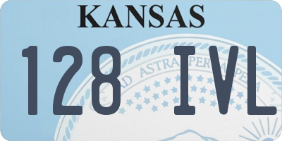 KS license plate 128IVL