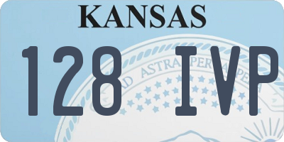 KS license plate 128IVP