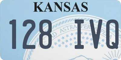 KS license plate 128IVQ