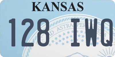 KS license plate 128IWQ