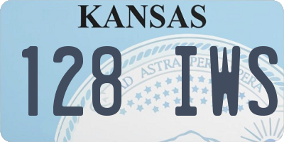 KS license plate 128IWS