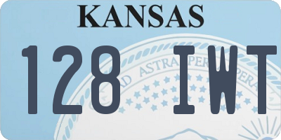 KS license plate 128IWT