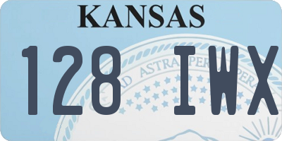 KS license plate 128IWX