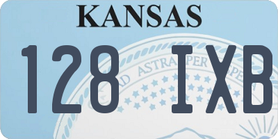 KS license plate 128IXB