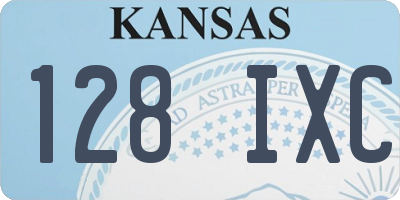 KS license plate 128IXC