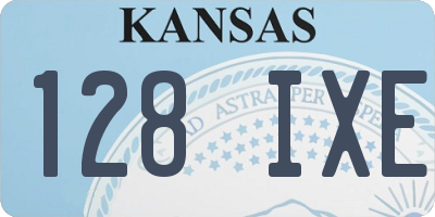 KS license plate 128IXE