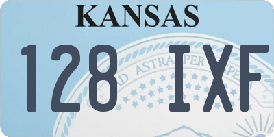 KS license plate 128IXF
