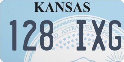 KS license plate 128IXG