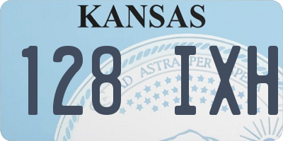 KS license plate 128IXH