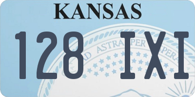 KS license plate 128IXI