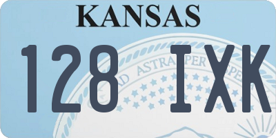 KS license plate 128IXK