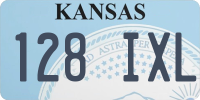 KS license plate 128IXL