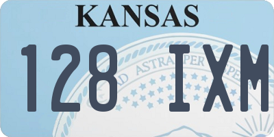 KS license plate 128IXM
