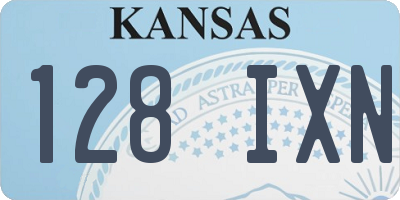 KS license plate 128IXN