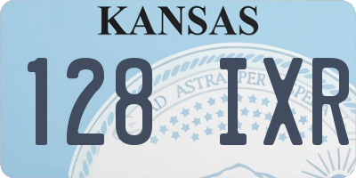 KS license plate 128IXR