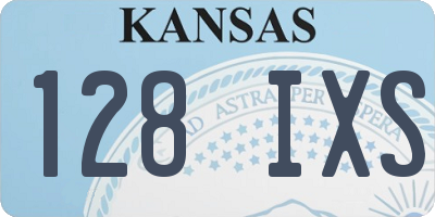 KS license plate 128IXS