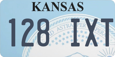 KS license plate 128IXT