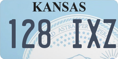 KS license plate 128IXZ