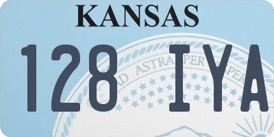KS license plate 128IYA