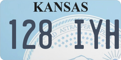KS license plate 128IYH