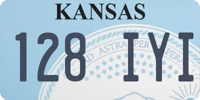 KS license plate 128IYI