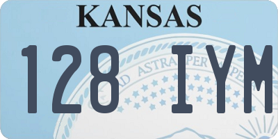 KS license plate 128IYM