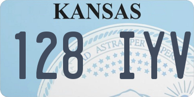 KS license plate 128IYV