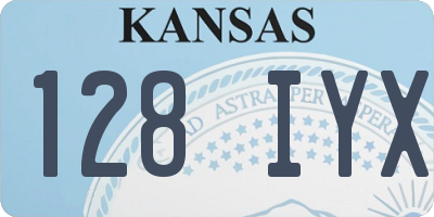 KS license plate 128IYX
