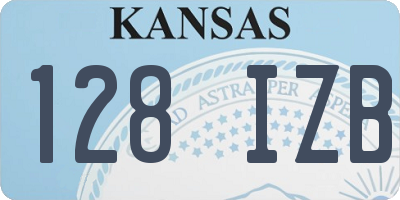 KS license plate 128IZB