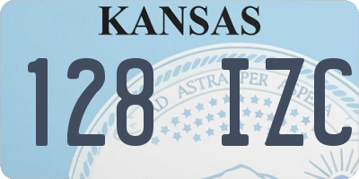 KS license plate 128IZC