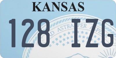 KS license plate 128IZG