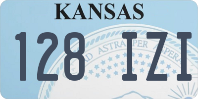 KS license plate 128IZI