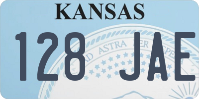 KS license plate 128JAE