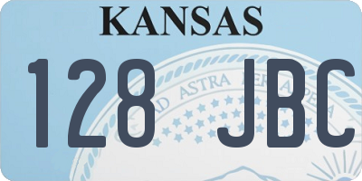 KS license plate 128JBC