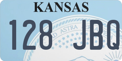 KS license plate 128JBQ