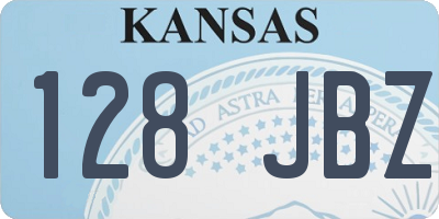 KS license plate 128JBZ