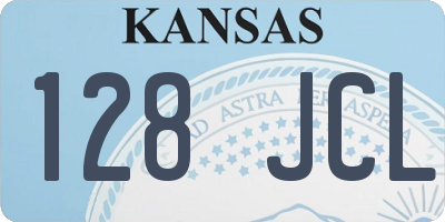 KS license plate 128JCL