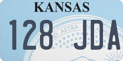 KS license plate 128JDA