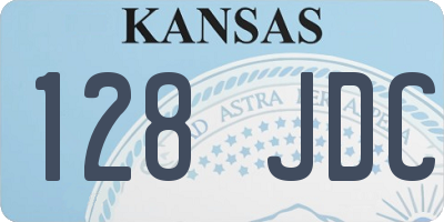 KS license plate 128JDC