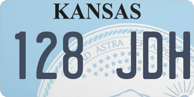 KS license plate 128JDH