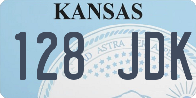 KS license plate 128JDK